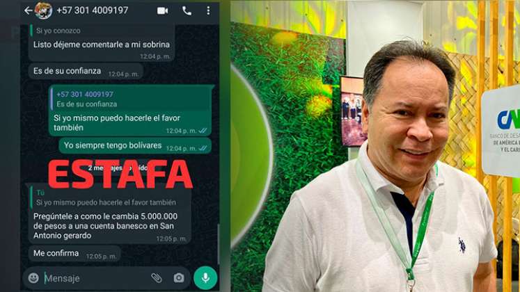 Están usando el nombre de William Villamizar para estafar por WhatsApp