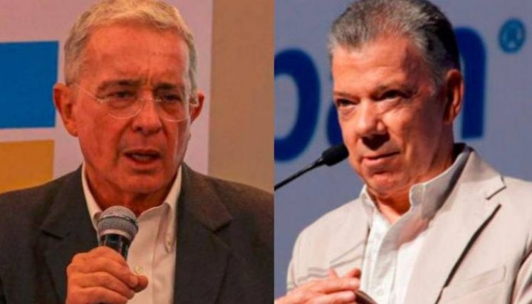 Expresidentes Álavaro Uribe y Juan Manuel Santos