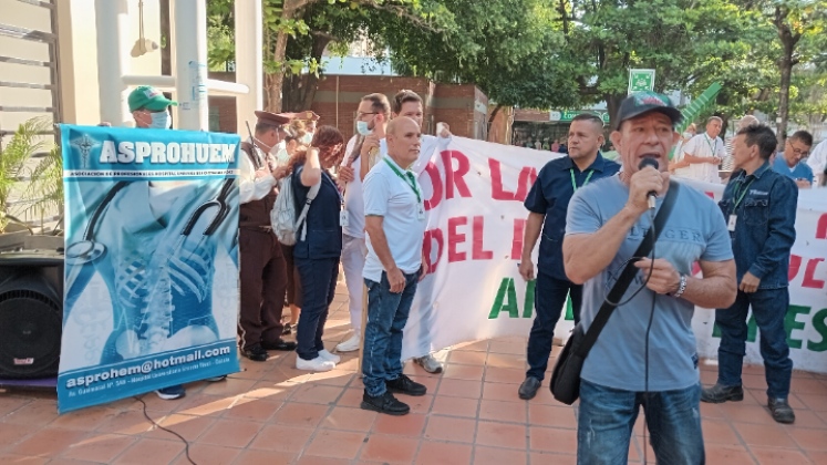 Los sindicatos del hospital protestaron días atrás en reclamo del pago de salarios atrasados de los trabajadores/Foto orlando Carvajal