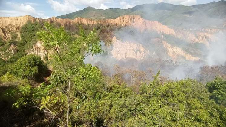 Las altas temperaturas empiezan a preocupar en la provincia de Ocaña por la aparición de incendios forestales./ Foto: Cortesía