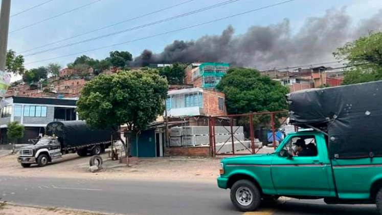 Incendio barrio Sevilla. Foto: Cortesía