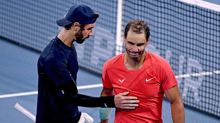 Jordan Thompson y Rafael Nadal. 