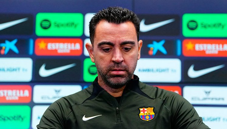 Xavi Hernández, técnico del Barcelona. 
