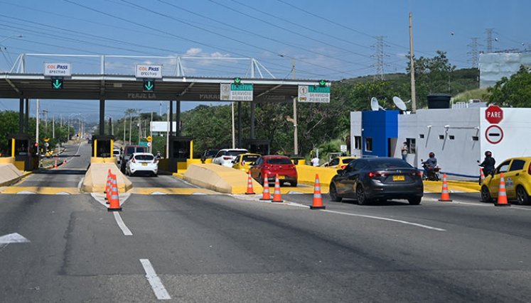 La tarifa única en todas las categorías, en el peaje de la Autopista Internacional, pasó de $2.100 a $2.300./Foto: Jorge Iván Gutiérrez