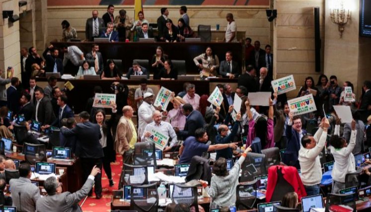 Plenaria de la Cámara de Representantes durante el debate sobre la reforma a la Salud