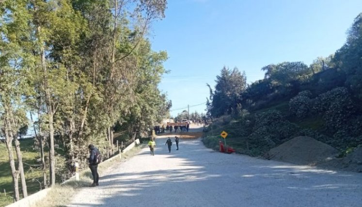 La vía se cerró desde las 5:00 de la mañana, impidiendo el paso de todos los vehículos, por lo que las autoridades tuvieron que intervenir.  / Fotos: Cortesía / La Opinión 
