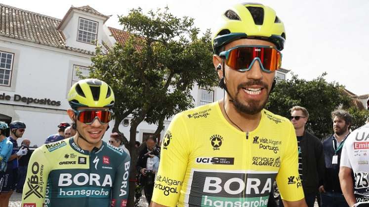 Sergio Higuita y Daniel Felipe Martínez (Bora-HansGrohe) lucharán por el podio en la Strade Bianche.