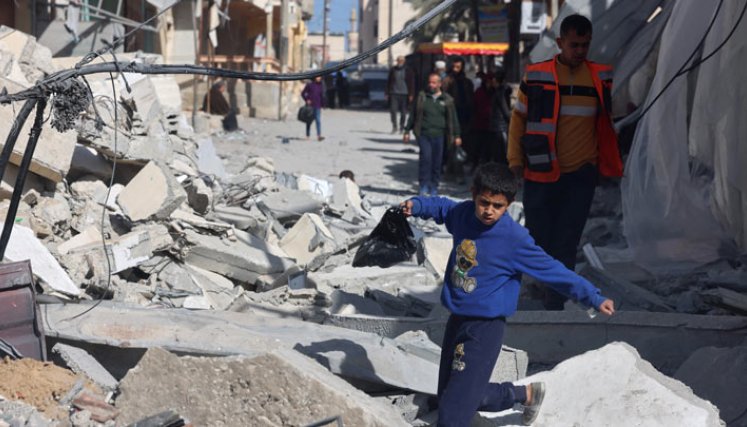 Bombardeo en Gaza