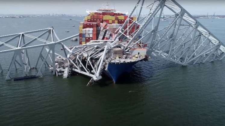 Derrumbe en puente de Baltimore, Estados Unidos.