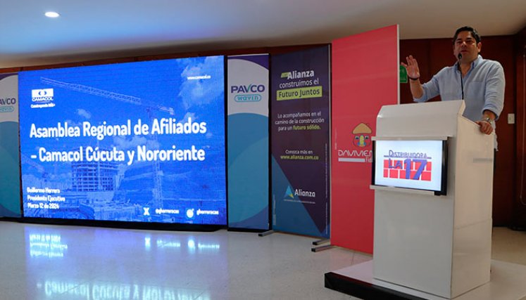 Durante su visita a Cúcuta, para participar en la Asamblea de Camacol Norte de Santander, el presidente del gremio, Guillermo Herrera, confirmó que las ventas de vivienda cumplieron en febrero 20 meses de disminución continua. / Foto: Cortesía