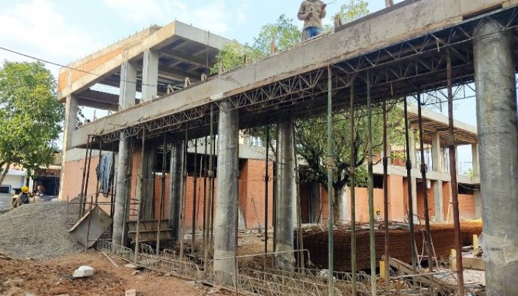 Obras del colegio de Tibú. / Foto: Cortesía / La Opinión