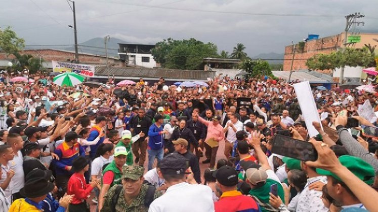 El presidente Gustavo Petro se convirtió en el primer mandatario nacional en visitar El Tarra, zona de Catatumbo, en el 2022./ Fotos: Archivo / La Opinión