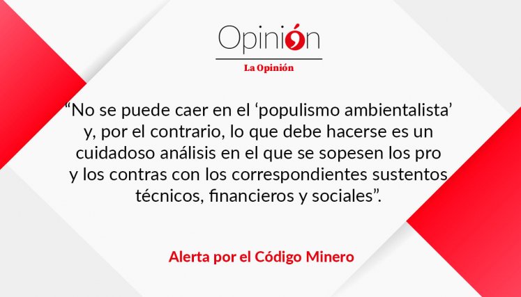 Alerta por el código minero