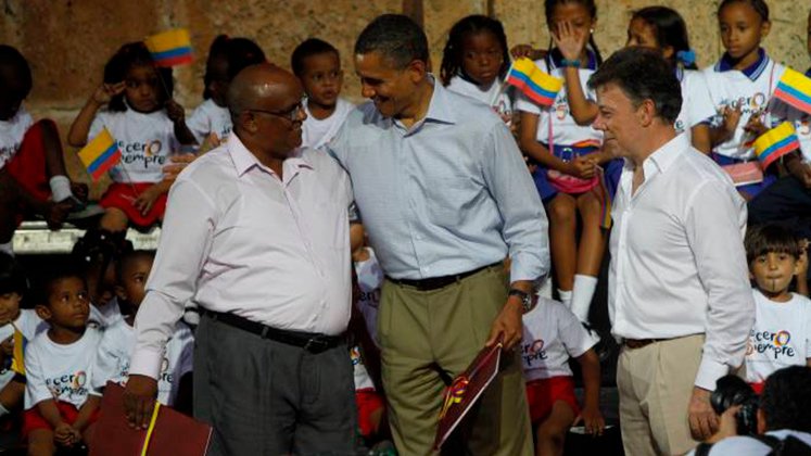 Benjamín Luna, Barack Obama y Juan Manuel Santos. Foto: El Universal