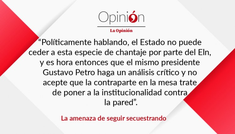 La amenaza de seguir secuestrando