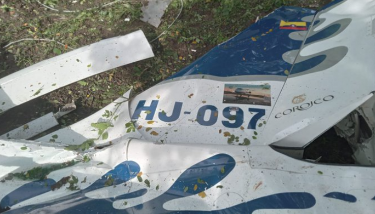 Avioneta siniestrada en el departamento de Atlántico. 