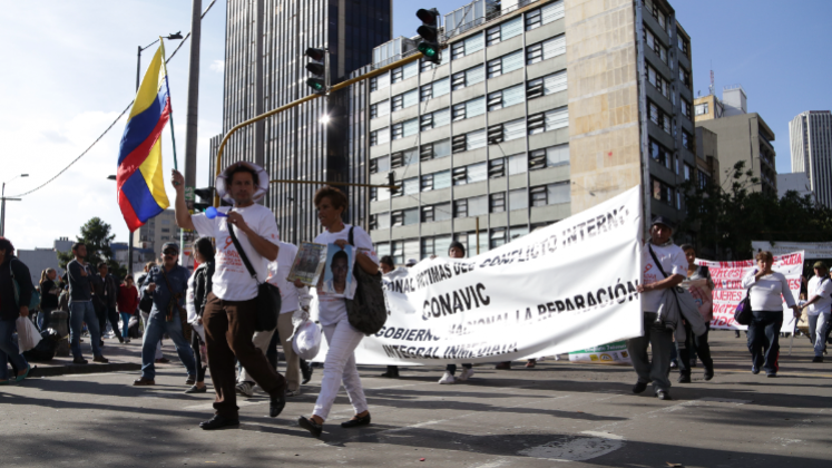 Marcha 9 de abril por las victimas del conflicto armado en Colombia