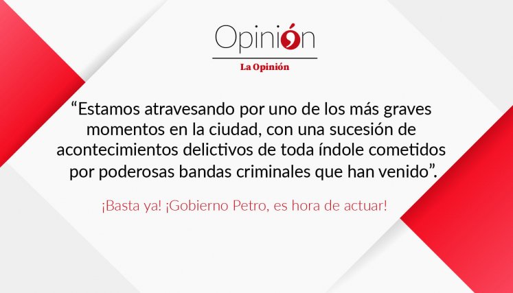 Estamos atravesando por uno de los más graves  momentos en la ciudad, con una sucesión de  acontecimientos delictivos de toda índole cometidos  por poderosas bandas criminales que han venido