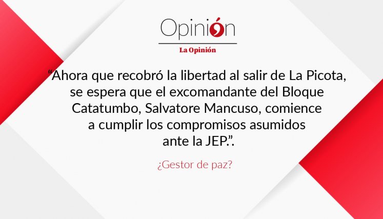 Ahora que recobró la libertad al salir de La Picota,  se espera que el excomandante del Bloque  Catatumbo, Salvatore Mancuso, comience  a cumplir los compromisos asumidos  ante la JEP