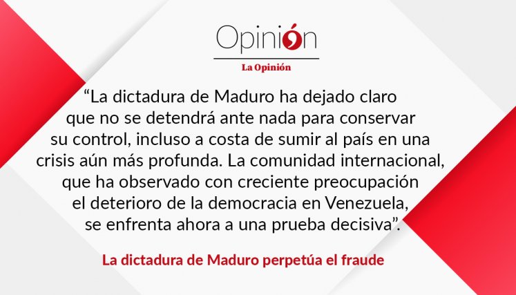 La dictadura de Maduro perpetúa el fraude