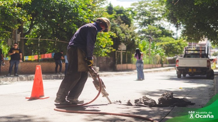 Trabajos de saneamiento básico ambiental se adelantan en Ocaña para recoger el 70 por ciento de las aguas negras vertidas a los ríos./ Foto: Cortesía