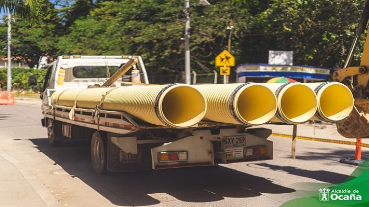 Trabajos de saneamiento básico ambiental se adelantan en Ocaña para recoger el 70 por ciento de las aguas negras vertidas a los ríos./ Foto: Cortesía