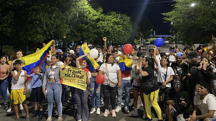 Plantón de venezolanos en Cúcuta