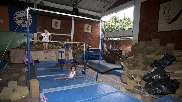 Este era uno de los espacios donde los niños entrenaban en el Inem.