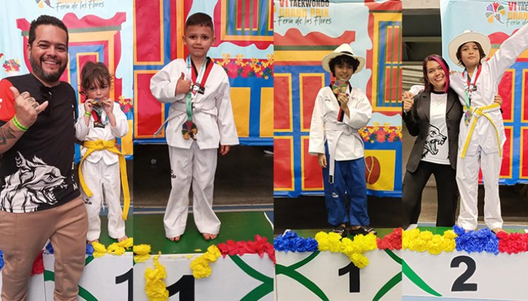 El semillero de taekwondistas tuvieron una buena actuación en Medellín.