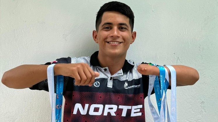 Diego Camacho, paranador nortesantandereano de la categoría juvenil