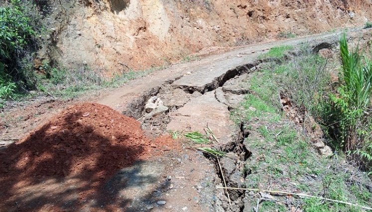 Las fuertes lluvias ocasionan desastres en zona rural de Hacarí./Foto cortesía.