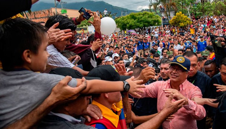 Gustavo Petro fue el primer presidente en Visitar El Tarra./Foto archivo