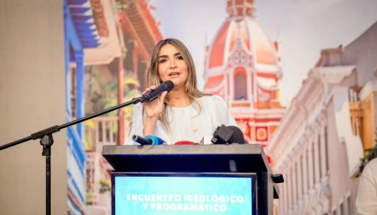 La presidenta del Partido Conservador, Nadia Blel, se refirió a la coyuntura actual del país./Foto Colprensa