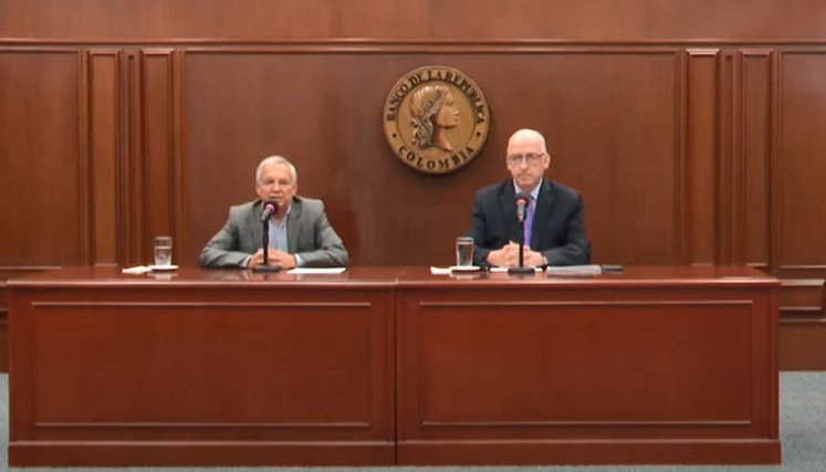 Ricardo Bonilla, ministro de Hacienda, y Leonardo Villar, gerente del Banco de la República. / Foto Cortesía
