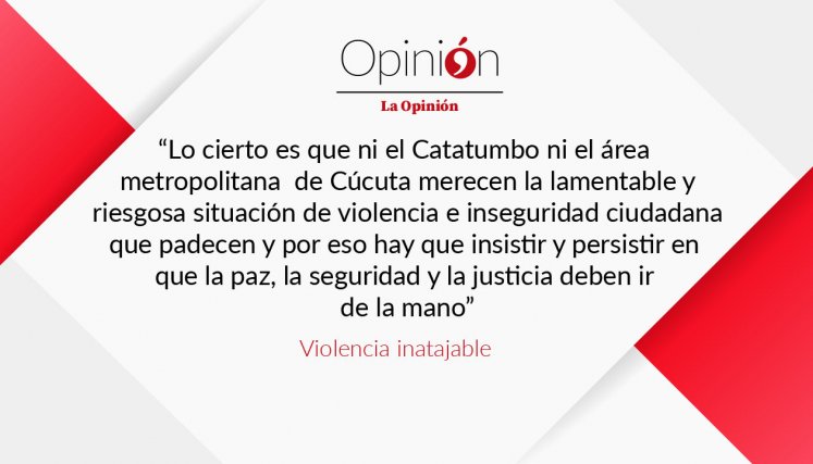 Editorial Violencia inatajable