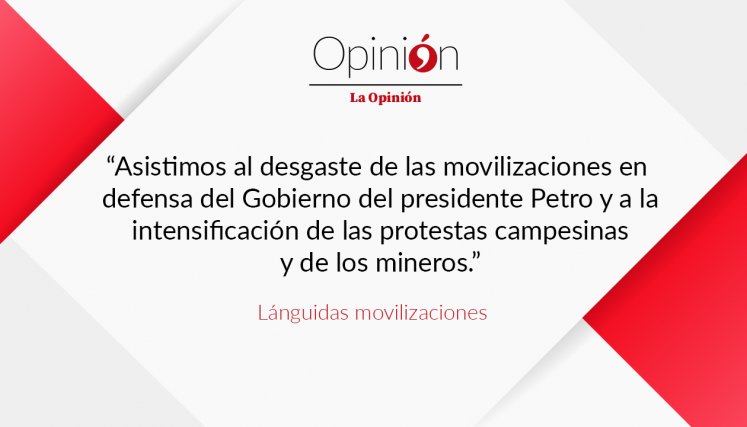 Lánguidas movilizaciones