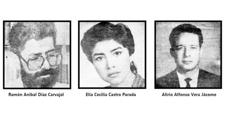 Ramón Aníbal, Cecilia Castro y Alirio Vera. Foto archivo