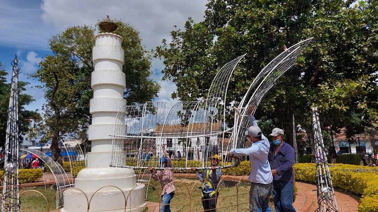 La Alcaldía de Ocaña propuso un alumbrado navideño más sobrio y sencillo, antes que gastar millones de pesos. Foto Archivo La Opinión