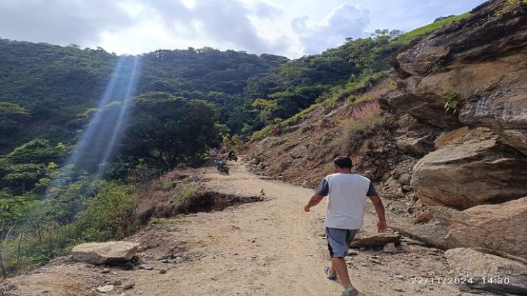 Una emergencia vial se registra en la zona del Catatumbo ante los torrenciales aguaceros.