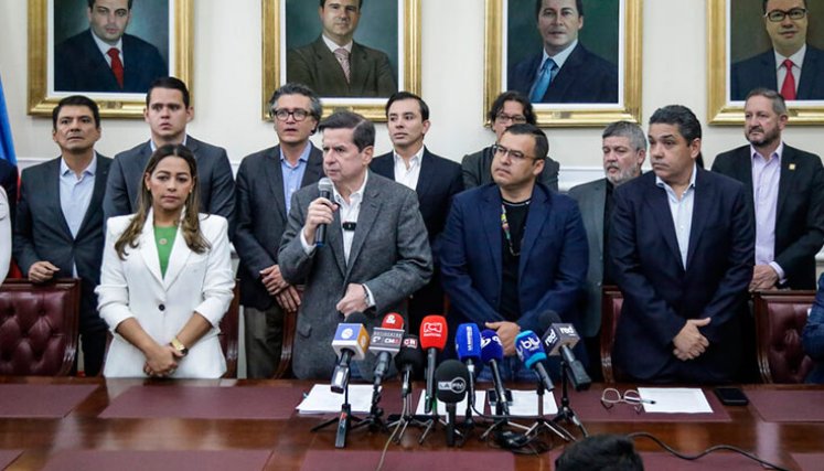 El ministro del Interior, Juan Fernando Cristo Bustos, ha jugado papel importante para el avance de algunos proyectos gubernamentales.  / Foto Colprensa