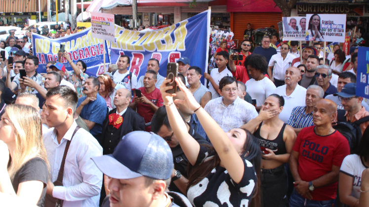 Los asistentes a la concentración fueron en su mayoria venezolanos residentes en Cúcuta.