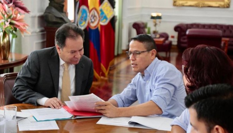 El gobernador William Villamizar y el alcalde Jorge Acavedo/Foto cortesía