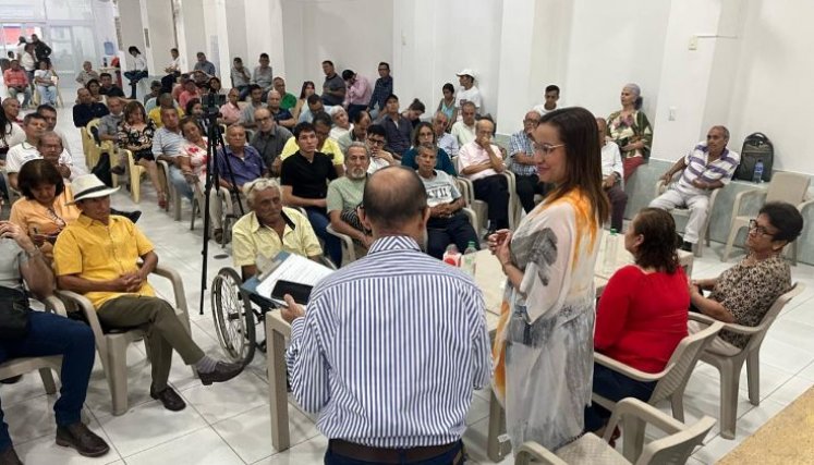 Exministra de Salud, Carolina Corcho, durante su visita a Cúcuta/Foto cortesía