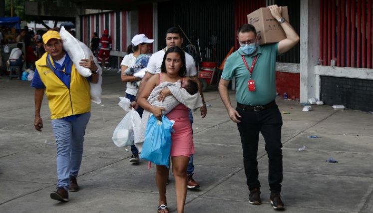 Mujeres víctimas del Catatumbo llegan desplazadas a Cúcuta/Foto Cortesía