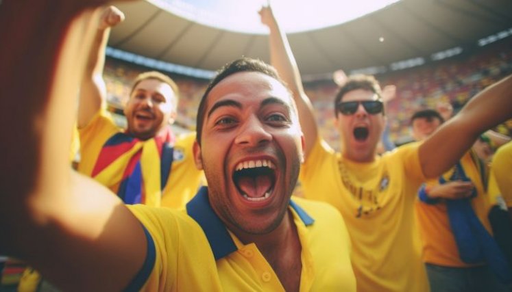 Hinchas colombianos 