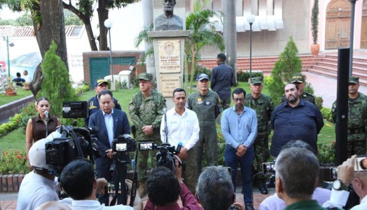 El ministro de Defensa, Pedro Sánchez, regresó a Cúcuta para revisar avances y compromisos del Pacto Catatumbo./Foto Carlos Ramírez
