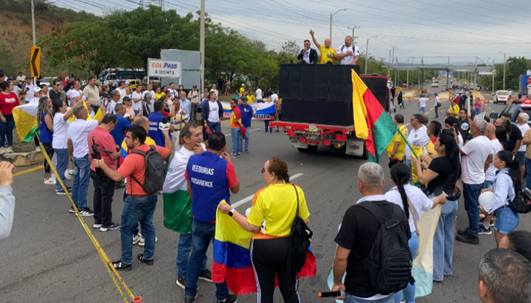 Protesta social en Villa del Rosario. 