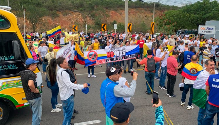 Protestas en el peaje de Villa del rosario