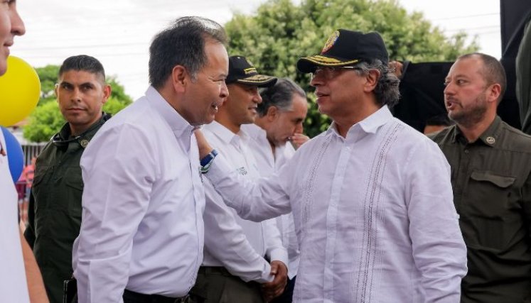 El gobernador William Villamizar y el presidente Gustavo Petro Urrego/Foto cortesía