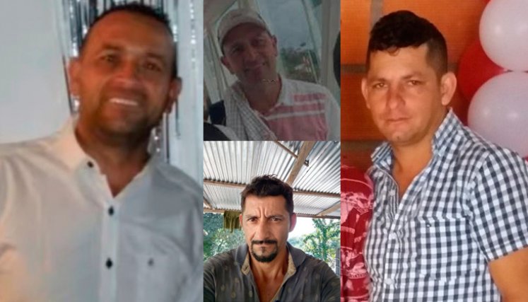 Said Paredes Torres, una menor de edad, José Libardo Amaya Amaya, Javier Cárdenas Rincón y Ángel María Cárdenas Rincón son las víctimas de este hecho.